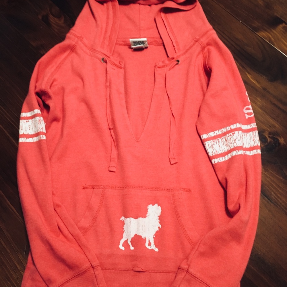 Camp David red hoodie.